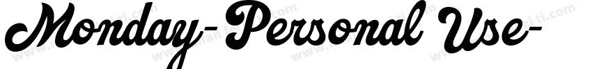 Monday-Personal Use字体转换